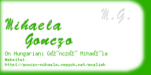 mihaela gonczo business card